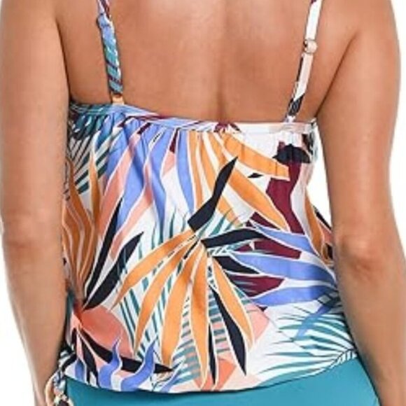 24th & Ocean Swim Top Tankini with Floating Underwire, Size XXL, D / DD Cup Size - Picture 12 of 12
